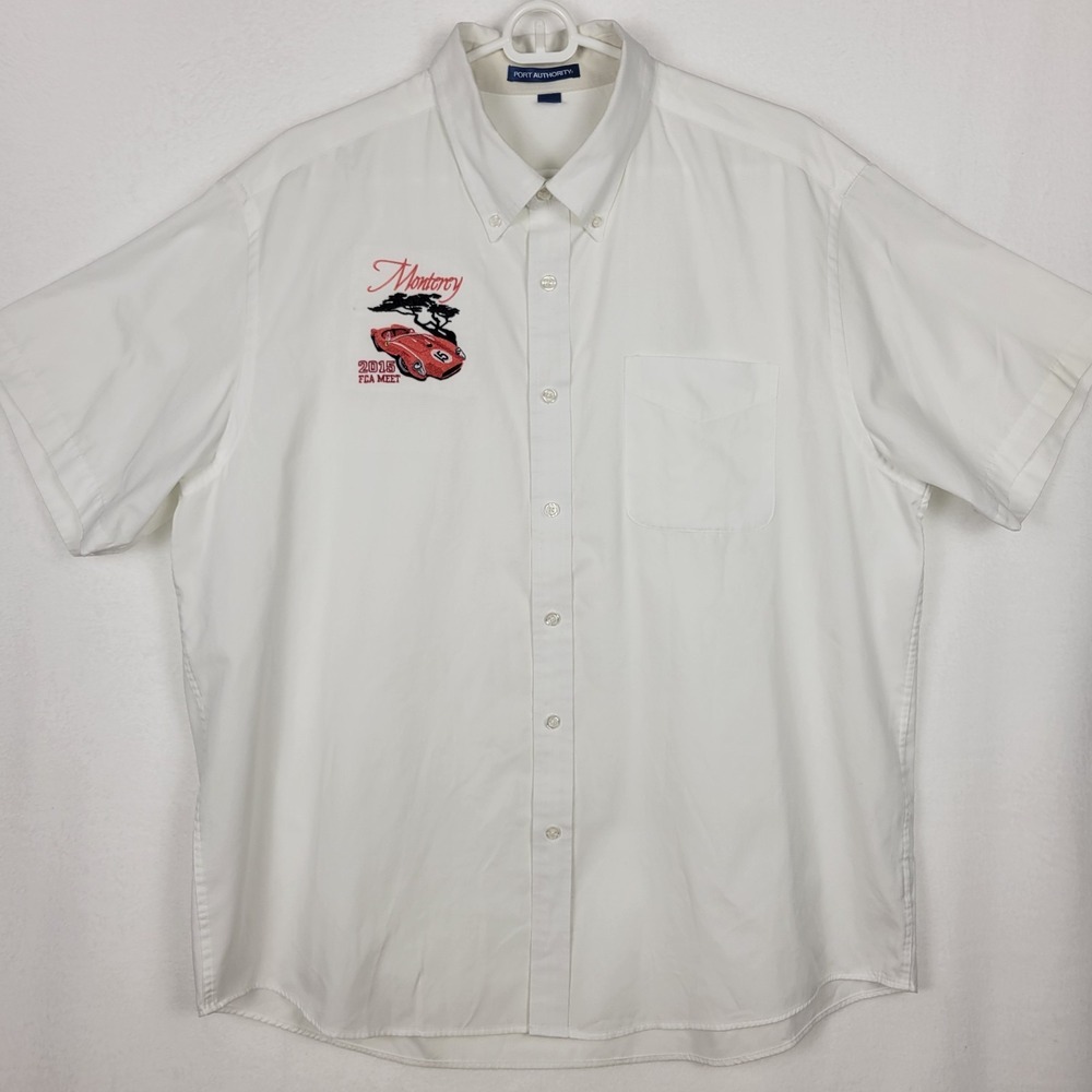 Ferrari Club of America FCA Shirt Men's‎ XL White Short Sleeve 2015 Retro Cars